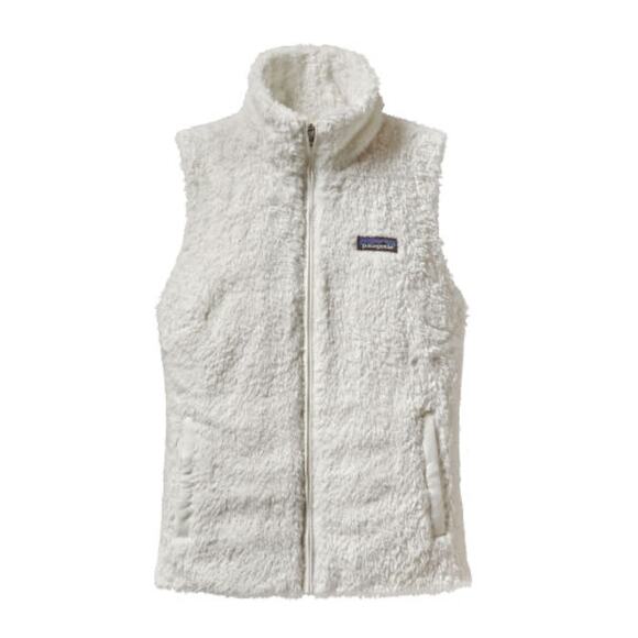 Patagonia Women’s Los Gatos White Fleece Vest Size XS Fuzzy Sherpa Full Zip - Picture 1 of 10